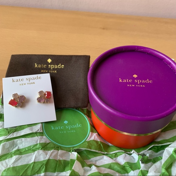 KATE SPADE PINK STONES EARRINGS,  BRAND NEW - Picture 11 of 16